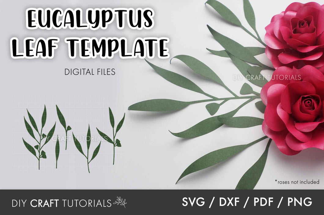 Eucalyptus Leaf SVG Template