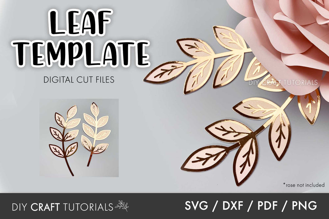 Layered Leaf SVG Template 2