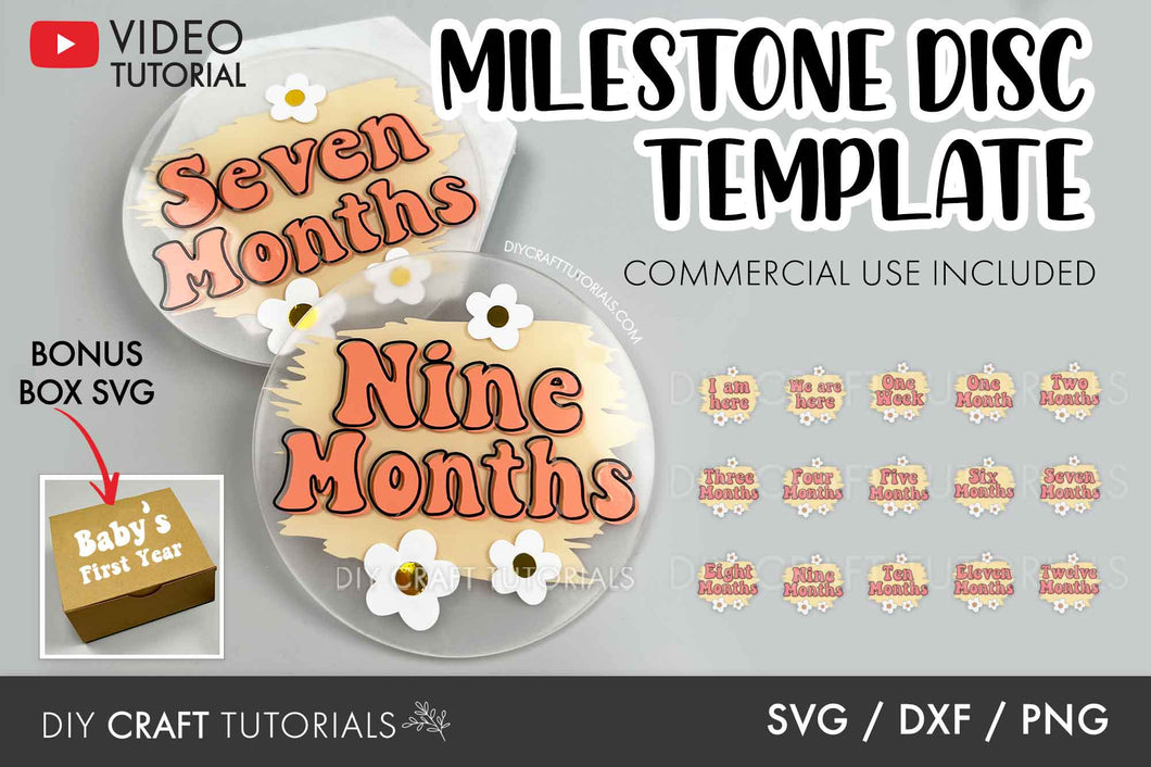 Monthly Milestone Disc SVG - Set 18
