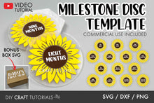 Load image into Gallery viewer, Sunflower Baby Milestone SVG
