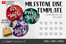 Load image into Gallery viewer, Monthly Milestone Disc SVG - Set 13
