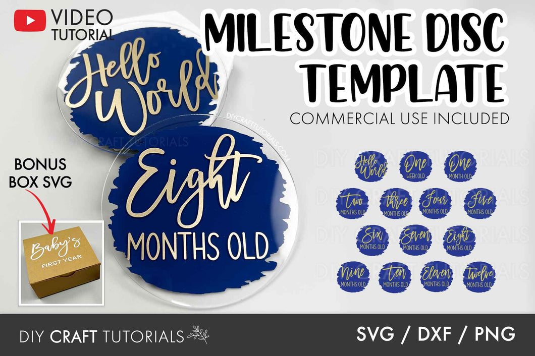 Monthly Milestone Disc SVG - Set 11