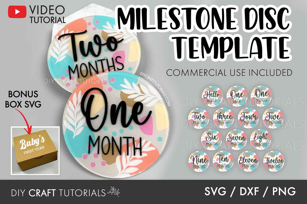 Monthly Milestone Disc SVG - Set 15