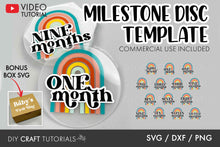 Load image into Gallery viewer, Monthly Milestone Disc SVG - Set 12
