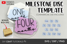 Load image into Gallery viewer, Baby Milestone Disc SVG - Set 9

