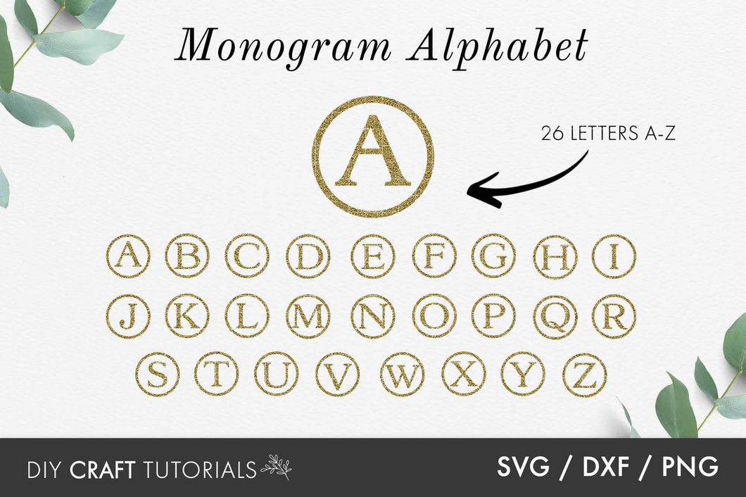 Monogram SVG - Alphabet Set 1