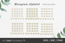 Load image into Gallery viewer, Monogram Wreath Bundle - 6 Alphabet Sets

