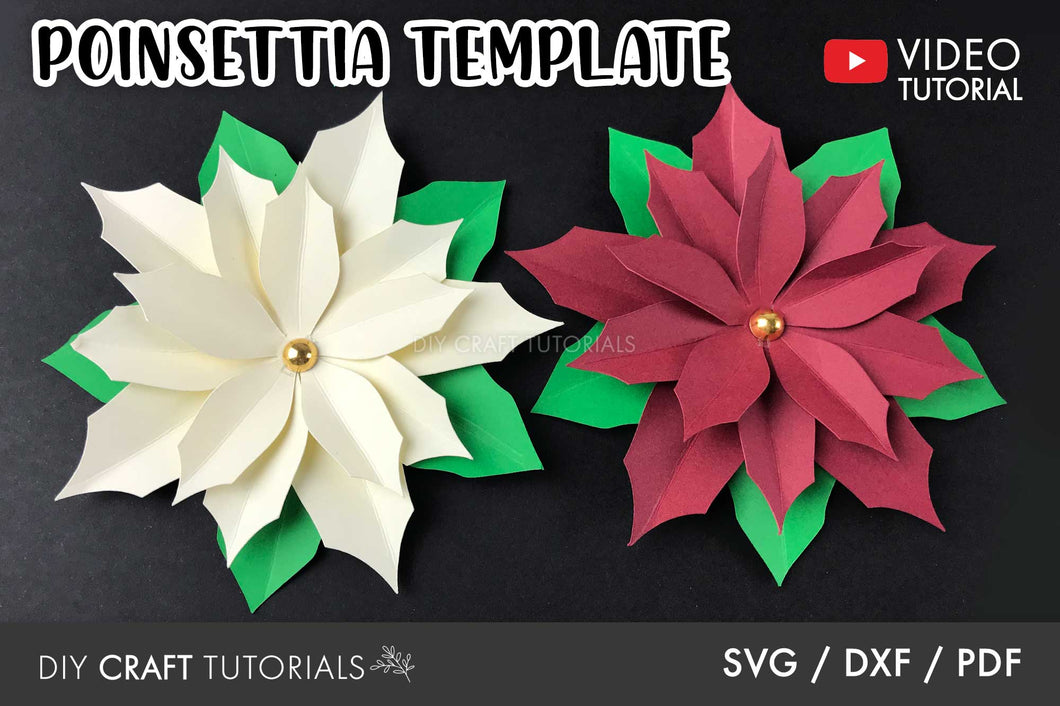 Paper Flower Template - Poinsettia – DIY Craft Tutorials paper-flower-template-poinsettia-diy-craft-tutorials