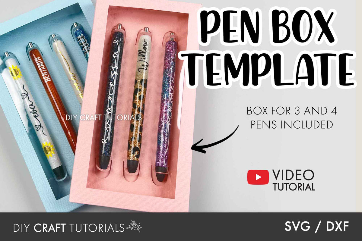 Pen Box Pattern Pen Box SVG template – DIY Craft Tutorials