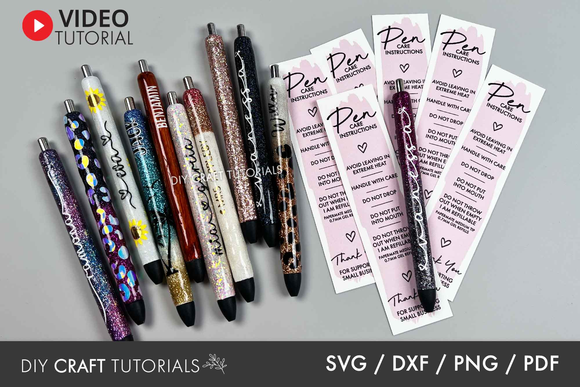 Pen Card Sample Color Pen Care Card Templates – DIY Craft Tutorials