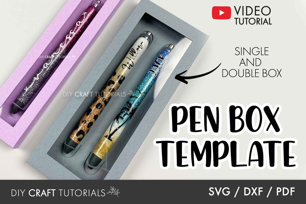 Pen Box SVG - Single and Double