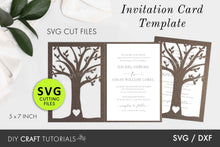 Load image into Gallery viewer, Tree Wedding Invitation Template
