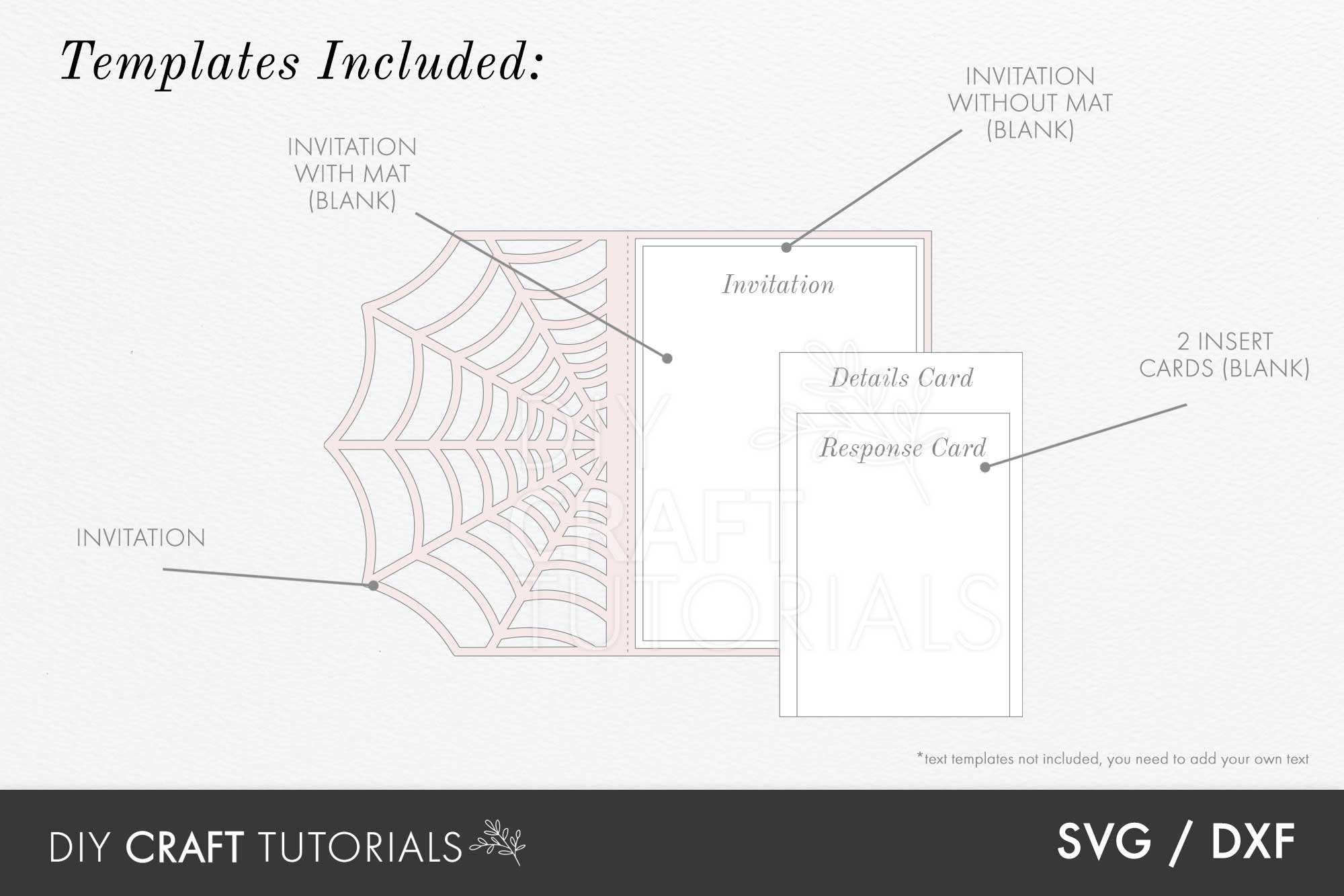 Cobweb Invitation Card DIY Craft Tutorials