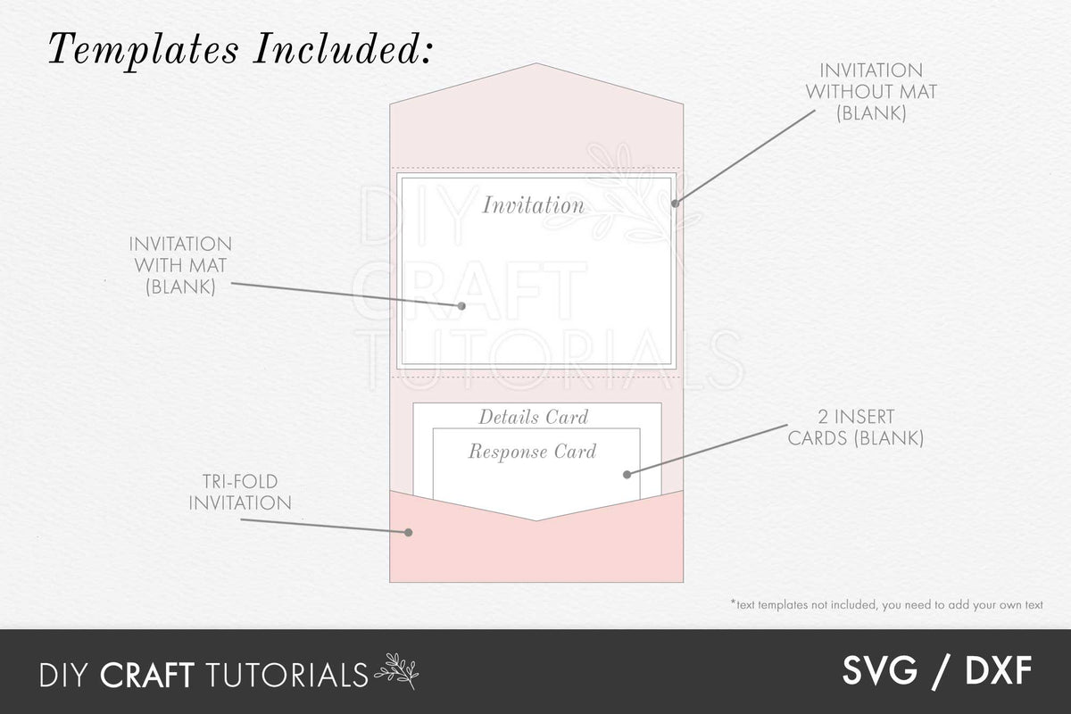 Pocket Wedding Invitation Template - Landscape – DIY Craft Tutorials