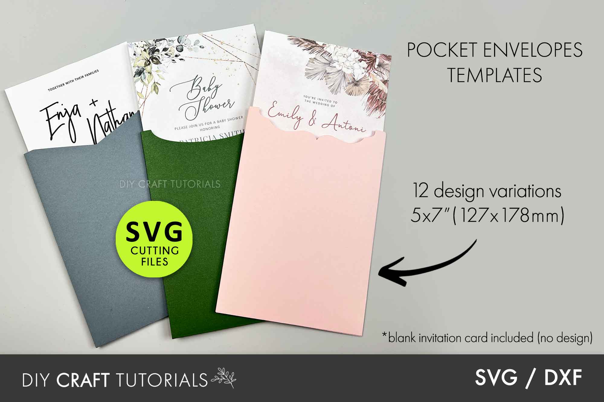 invitation card sleeves Pocket Sleeve Envelope Templates – DIY Craft Tutorials