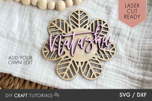 Load image into Gallery viewer, Laser Cut Rattan Name Sign SVG
