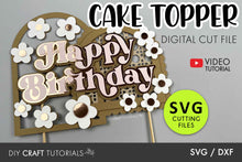 Load image into Gallery viewer, 3D Layered Birthday Cake Topper
