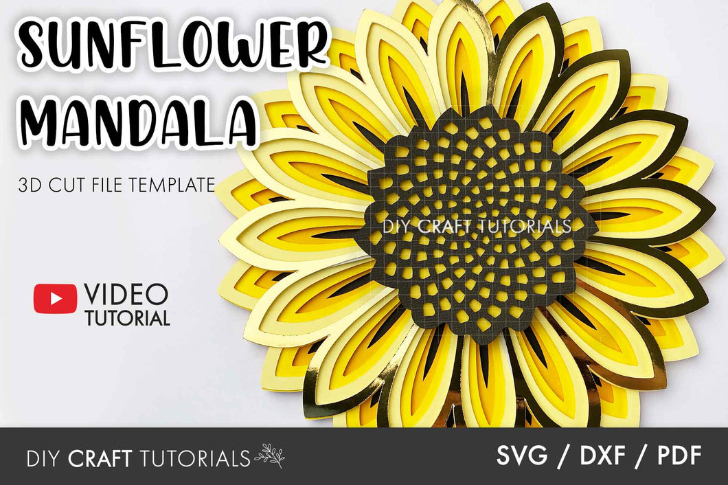 Layered Mandala SVG - Sunflower