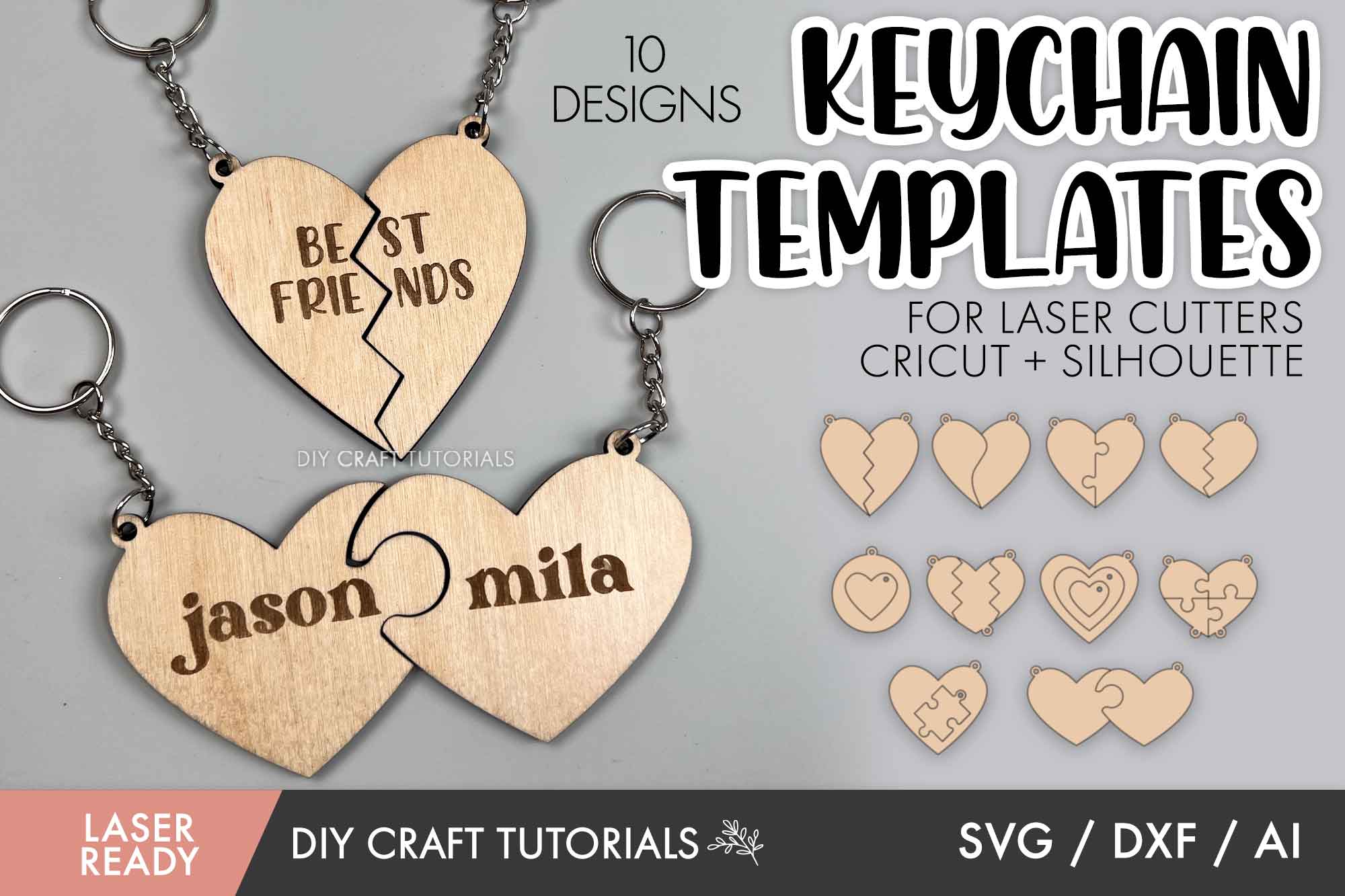Friendship Laser Cut Keychain Template – DIY Craft Tutorials