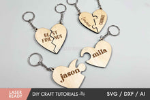 Load image into Gallery viewer, Friendship Laser Cut Keychain Template
