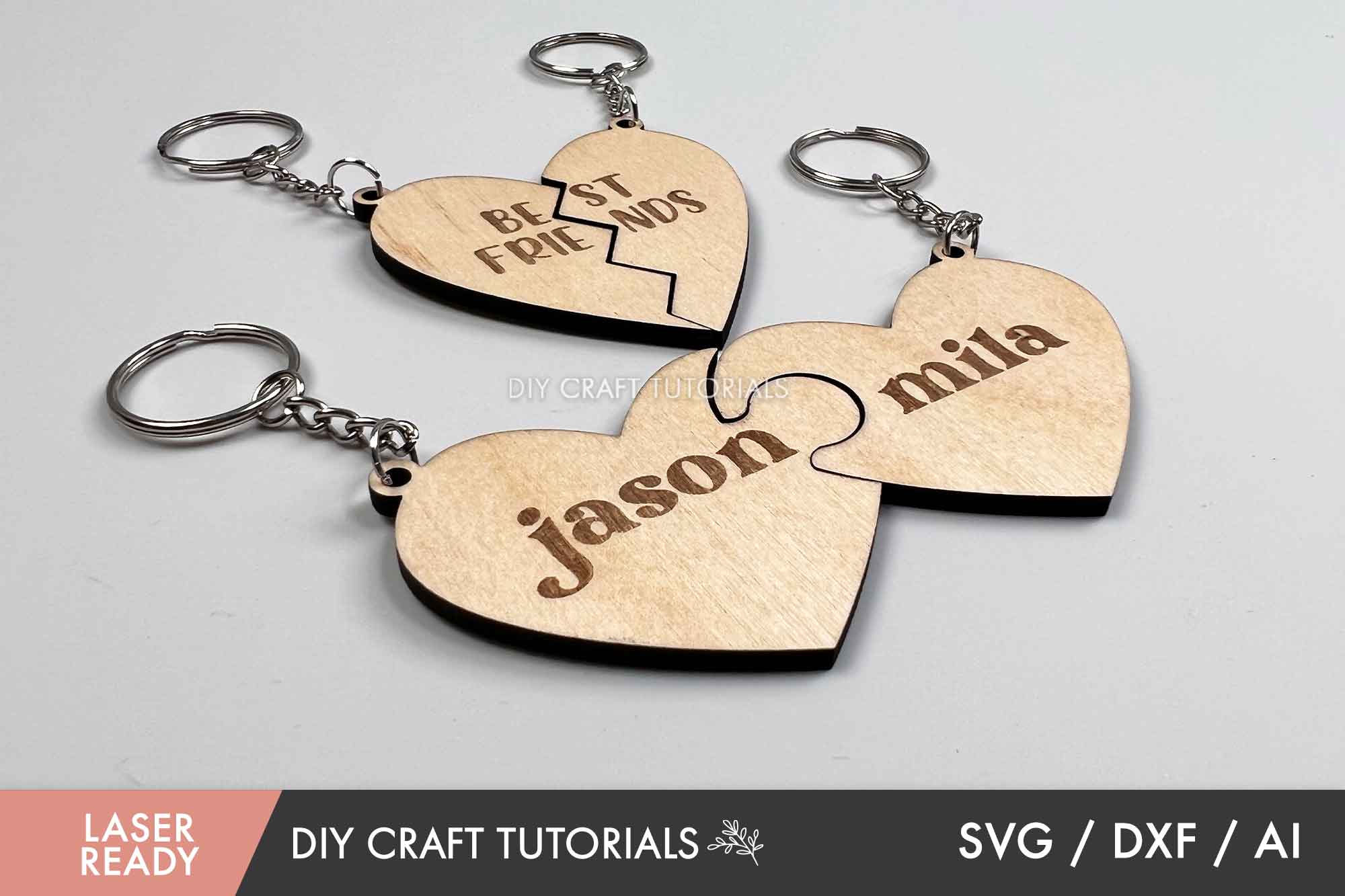 Friendship Laser Cut Keychain Template – DIY Craft Tutorials
