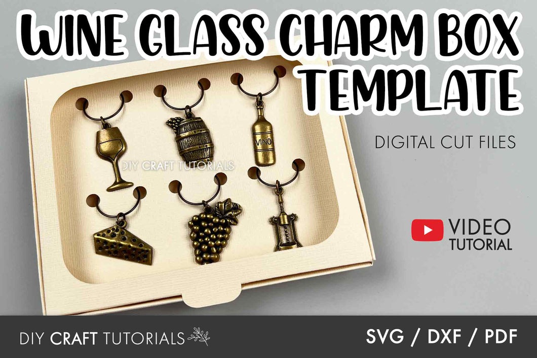 Wine Glass Charm Box Template
