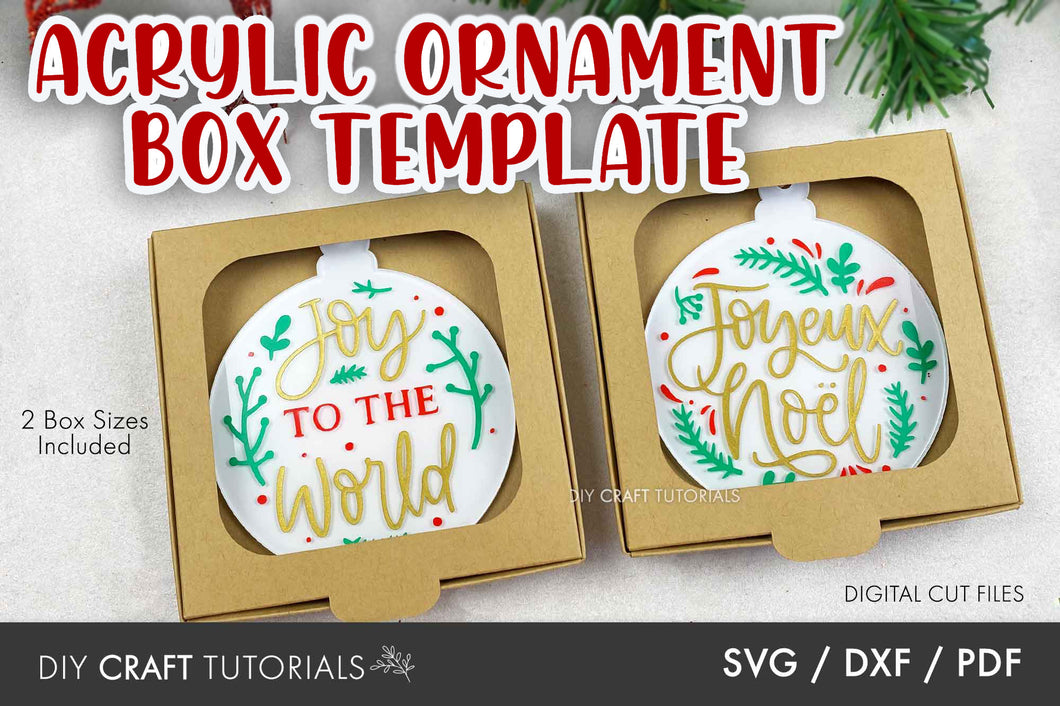 Acrylic Ornament Gift Box SVG