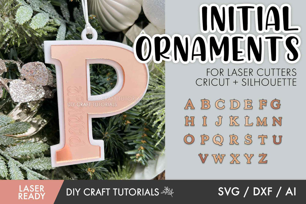 Monogram Christmas Ornament SVG
