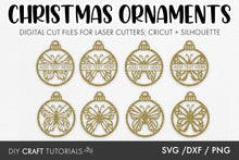 Load image into Gallery viewer, Butterfly Christmas Ornament SVG
