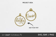 Load image into Gallery viewer, Blank Christmas Ornament SVG
