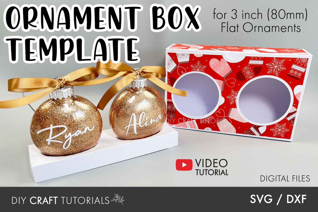 3in Flat Double Ornament Box SVG