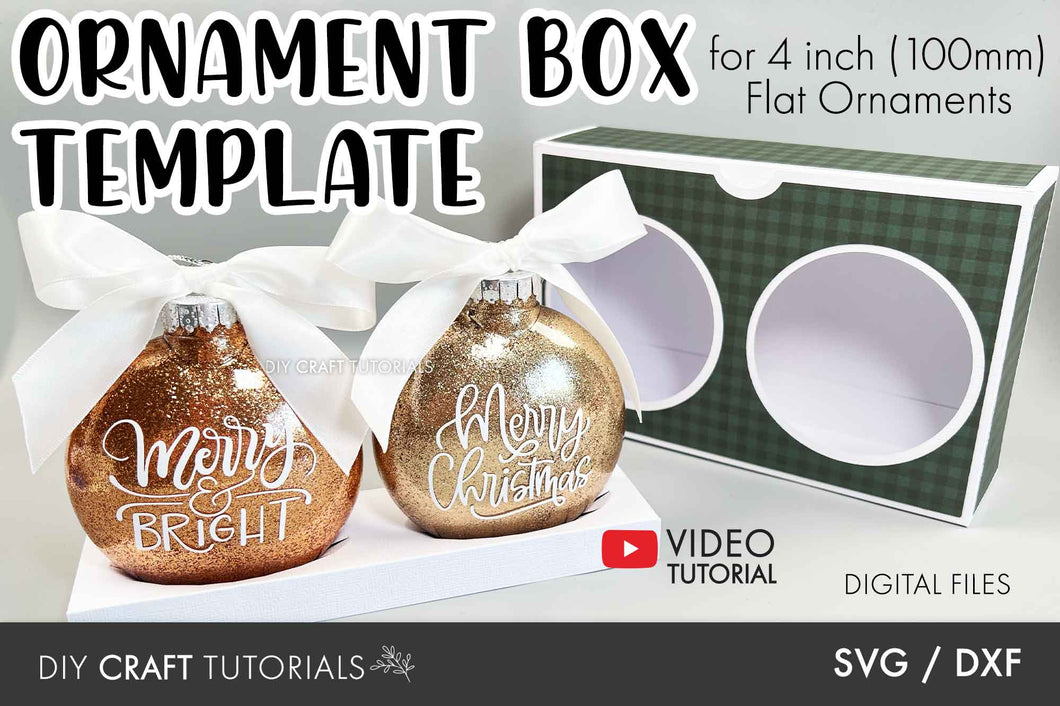 4in Flat Double Ornament Box SVG
