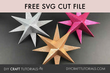 Load image into Gallery viewer, 3D Paper Christmas Star - Freebie SVG
