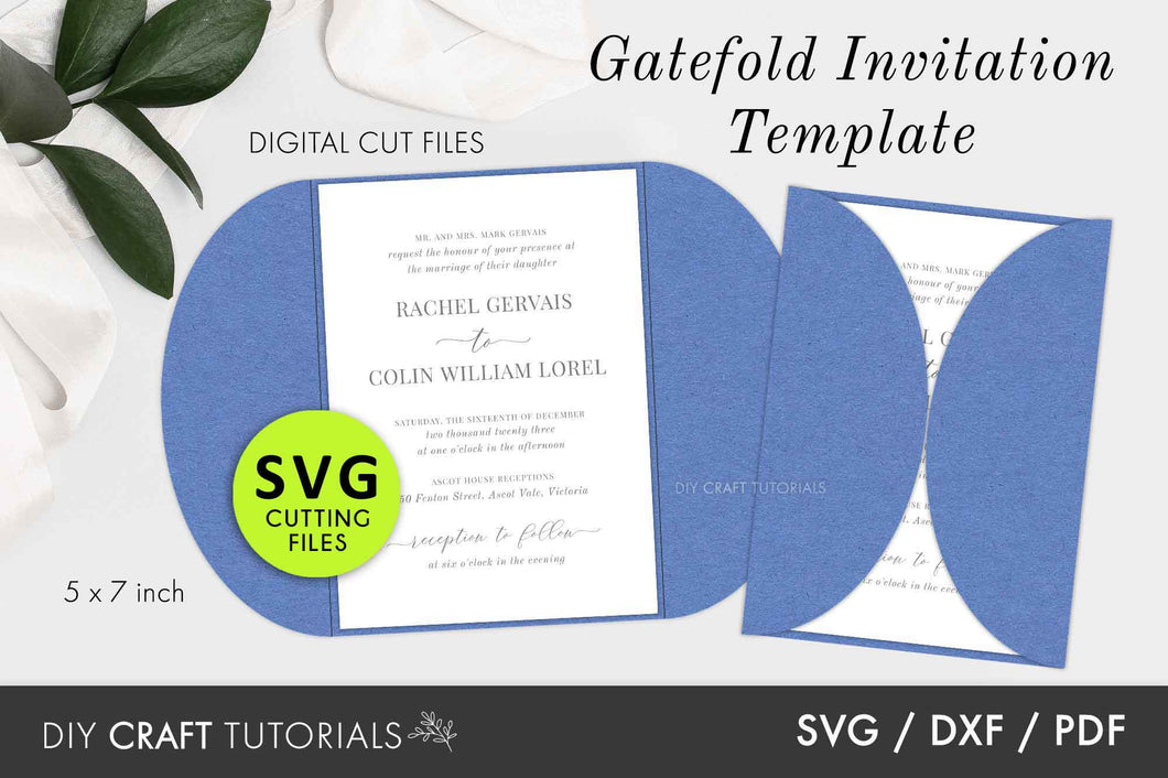 Gatefold Wedding Invitation Template - Classic