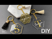 Load and play video in Gallery viewer, Hexagon Keychain Pattern SVG
