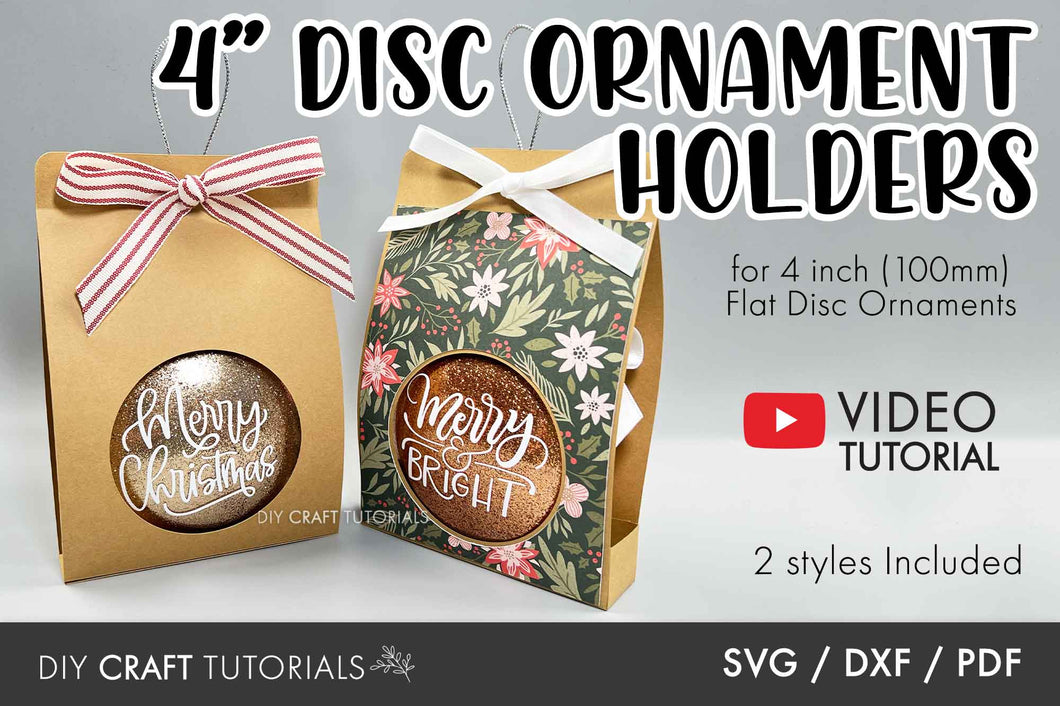 4in Disc Ornament Holder SVG