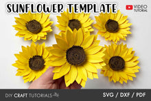 Load image into Gallery viewer, Sunflower SVG template
