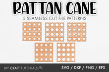 Load image into Gallery viewer, 5 Rattan Cane Seamless Patterns
