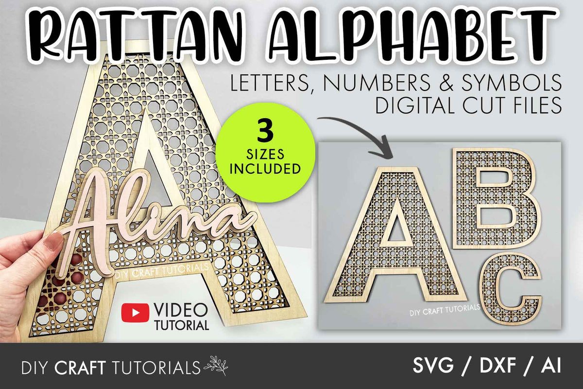 Rattan Alphabet SVG – DIY Craft Tutorials