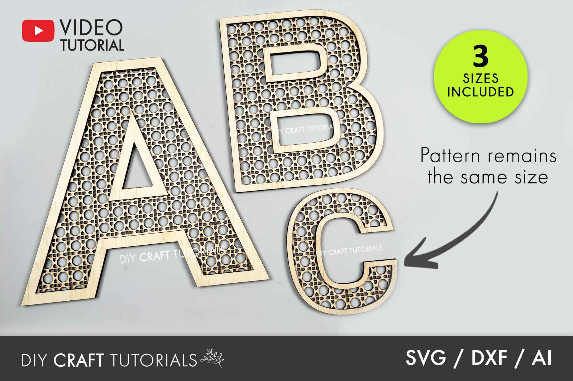 Custom 3d Rattan Lettering Rattan Alphabet SVG โ DIY Craft Tutorials