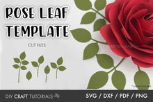 Load image into Gallery viewer, Rose Leaf SVG Template
