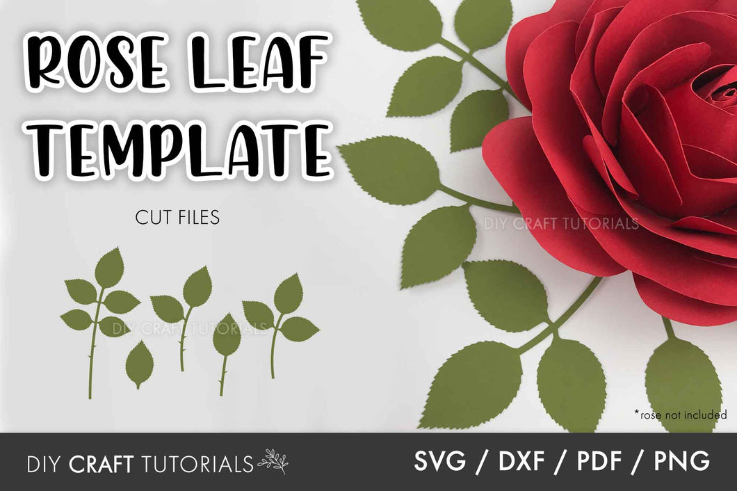Rose Leaf SVG Template
