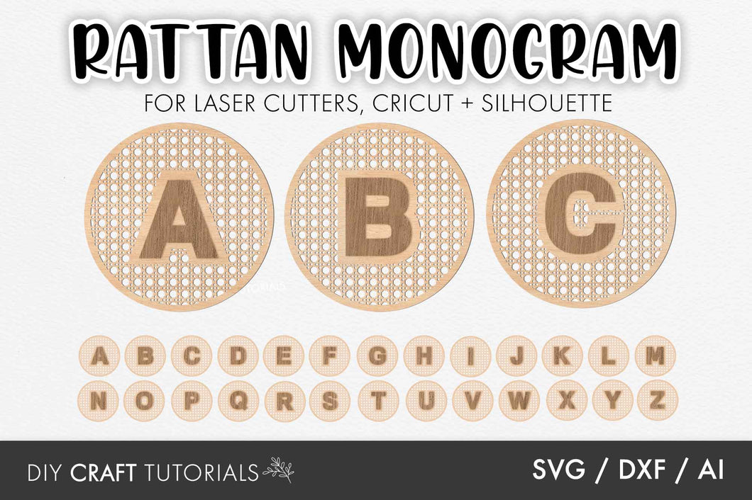 Rattan Monogram Alphabet SVG