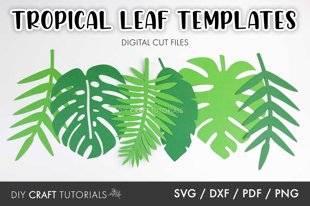 Tropical Leaf SVG Template