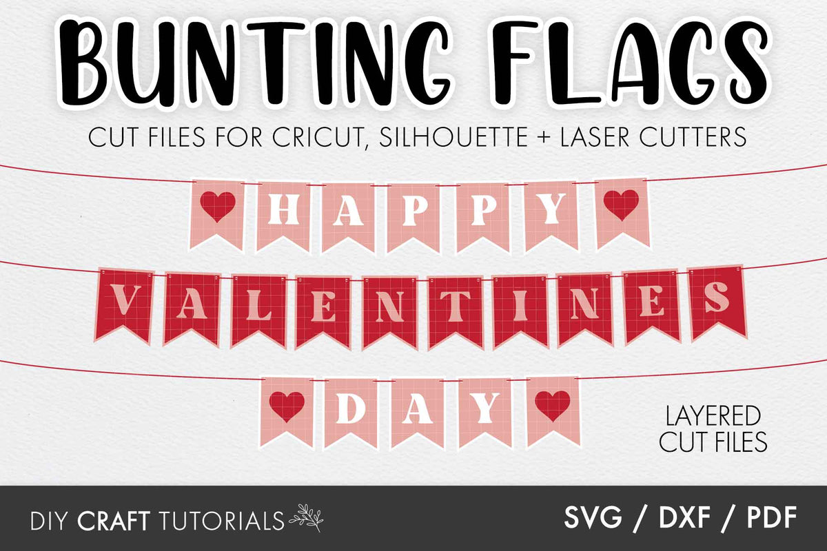 Happy Valentine's Day Banner SVG – DIY Craft Tutorials